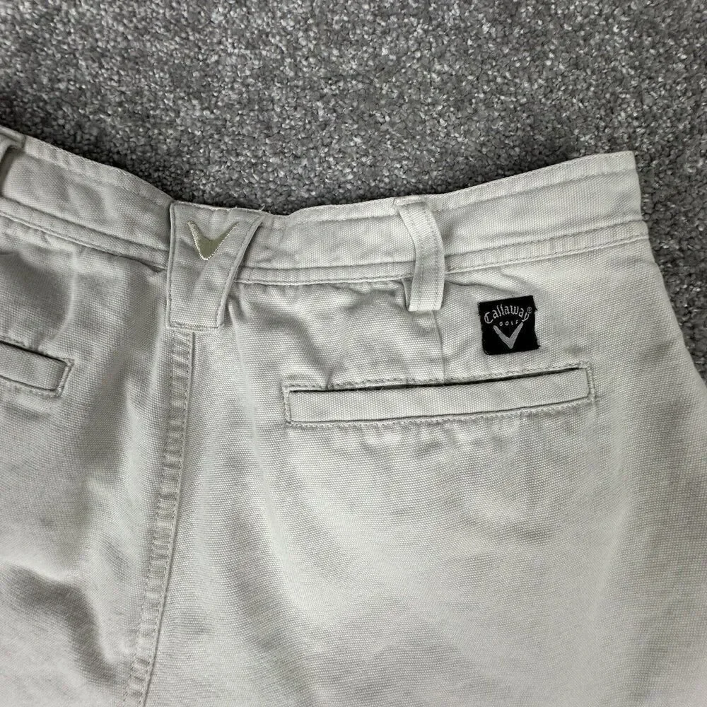 Callaway Golf Cargo Shorts Mens 30 White Sport Outdoors Casual Comfort